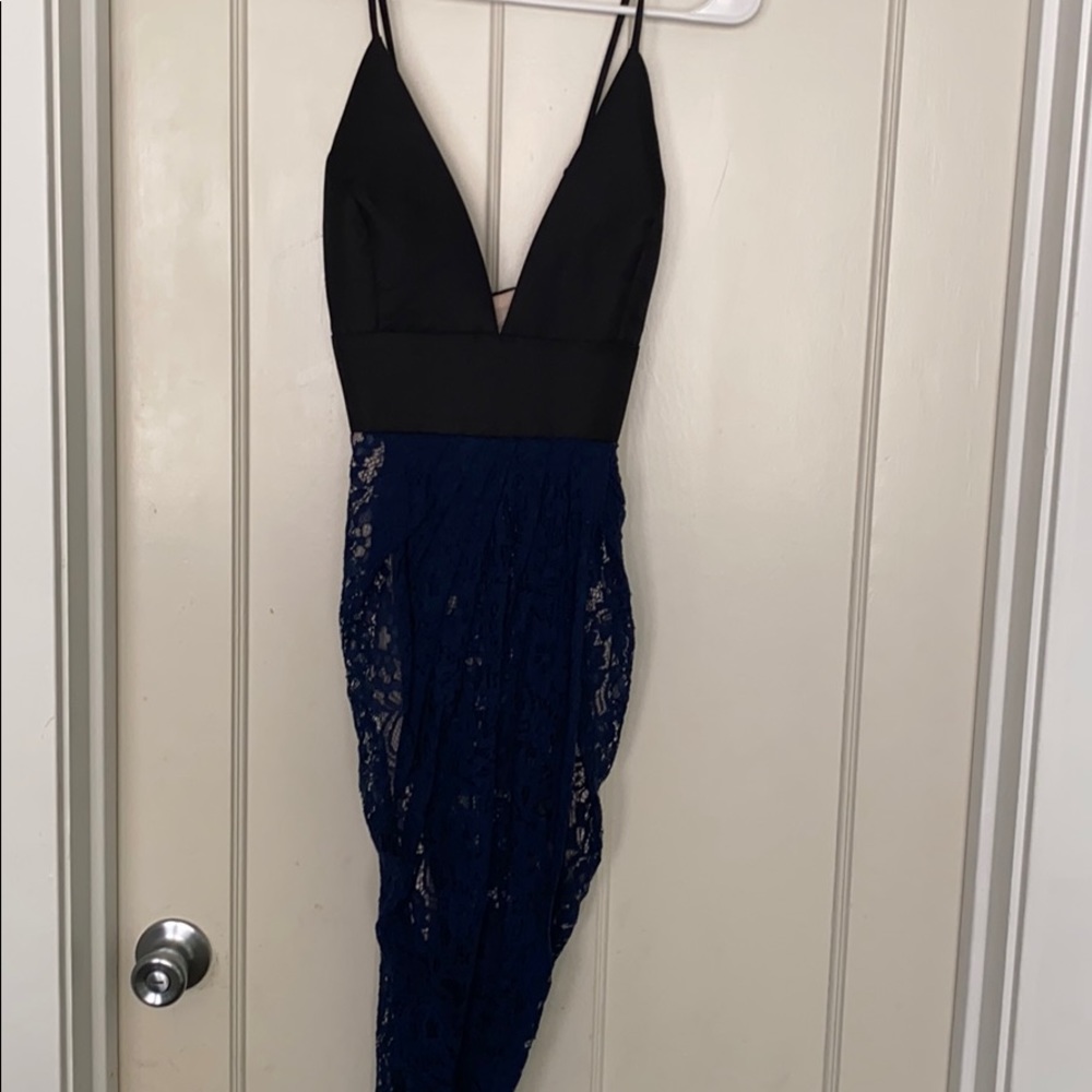 Black top/laces bottom dress